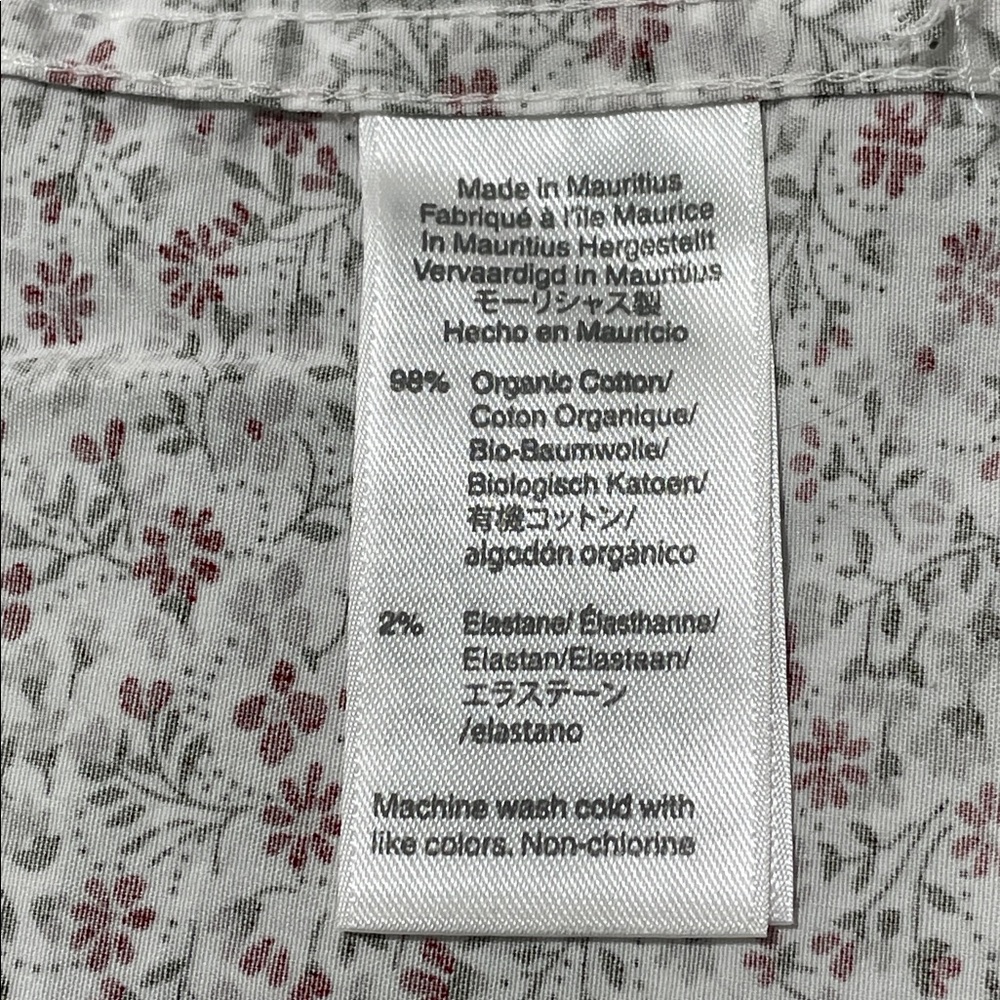 Upcycled Repurposed White Floral Ruffle Collar Button Up Shirt Preppy Size Small - Picture 11 of 15